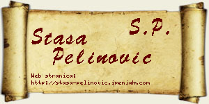 Staša Pelinović vizit kartica